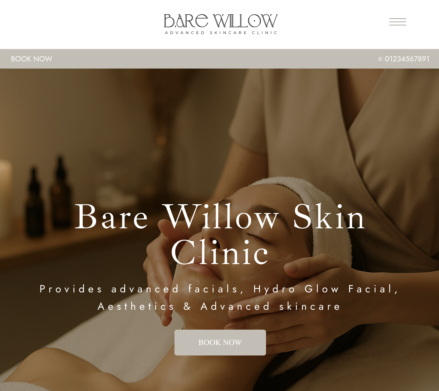 Bare Willow Skin Clinic Website Created by Launch IT Solutions Website Design